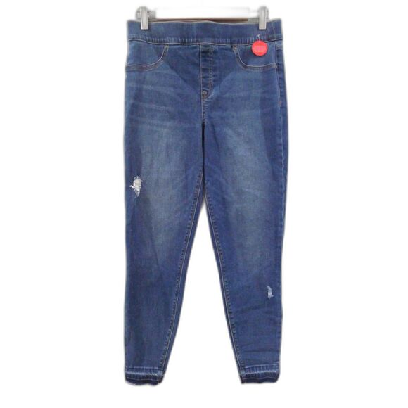 Spanx Distressed Ankle Skinny Jeans - Medium Wash L - Picture 5 of 10